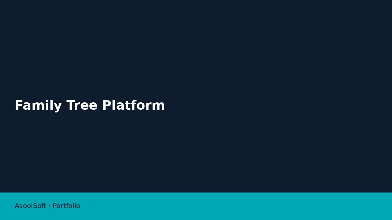 Family Tree Platform — 1